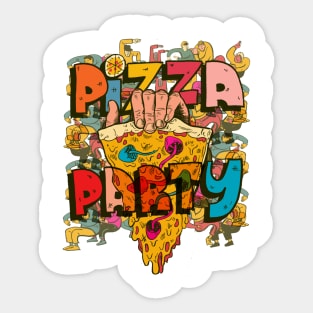 Pizza party Sticker